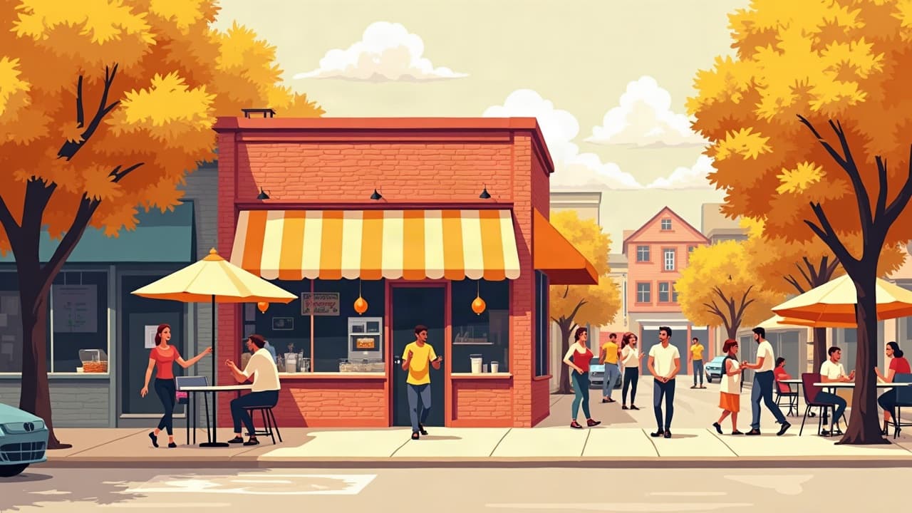 Editorial illustration: Cheap Eats in Blacksburg