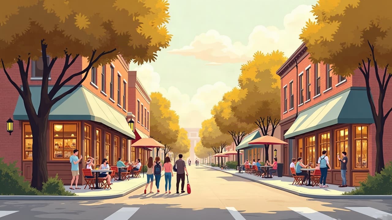 Editorial illustration: Restaurants With Outdoor Seating in Blacksburg