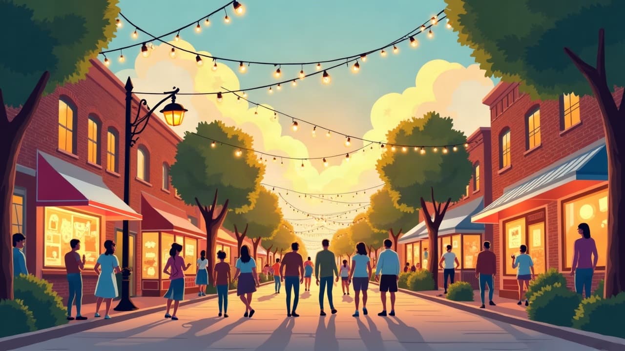Editorial illustration: Family Weekend Guide: Fun Activities in Blacksburg, VA